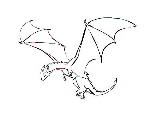 A dragon flying | Kind of a weird pin, but still pretty cool!