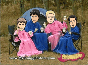 Ain't no party like a snuggie party WHY AM I LAUGHING SO HARD