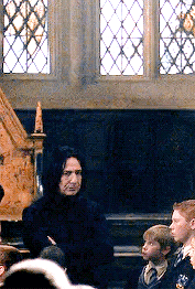 Alan Rickman as Professor Severus Snape - this GIF is from 