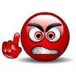 Angry red smiley