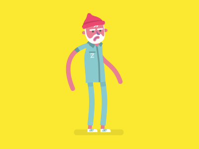 Another character from my animated tribute to Wes Anderson.