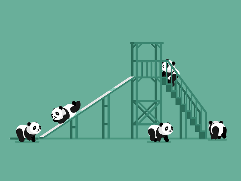 Baby Panda Slide by Chris Phillips