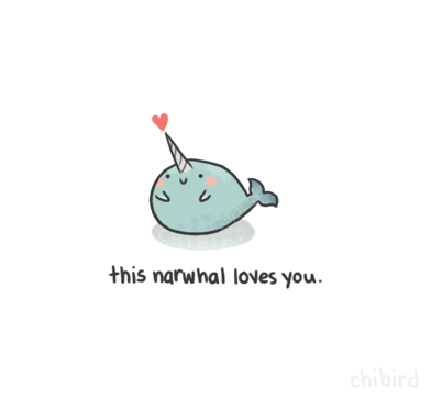 Because this narwhal believes in unconditional love, no matter who you are. 3