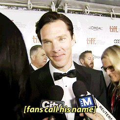 Benedict Cumberbatch at TIFF---this never gets old.