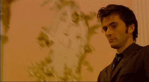 Best gif of David tennant I have ever seen >>>what makes it better is that he just came through a mirror into a French party riding a horse>>>I only pinned this for the gif guys