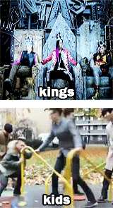 Big Bang... Men/Boys (Top: The image they try to project. Bottom: How the fans know them to be