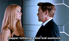 capntony: “ tony/pepper + body language and consent “there’s been a lot of talk around the fandom about tony “forcing” the first kiss between him and pepper. the scenes are giffed above. while tony...
