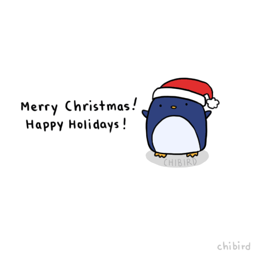 chibird:A Holiday Penguin to boost your spirit! Hope you all are resting and eating great food and spending time with people you love. <3