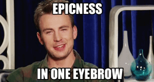 Chris Evans Epic Eyebrow