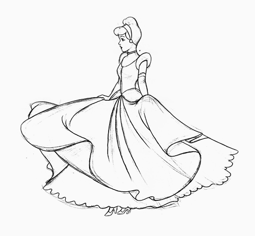 Cinderella animated sketch art
