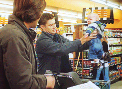 Dean trying to understand the baby > Sam's 