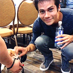 Dylan O'Brien and a puppy- This should not be allowed