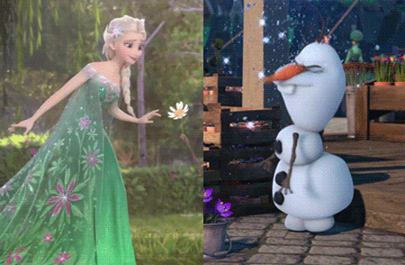 Elsa and olaf-like a mother and son-2