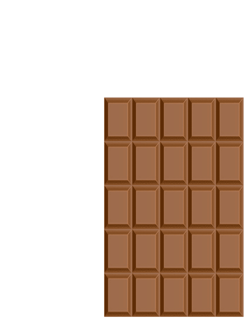 Endless Chocolate  If you cut a chocolate bar 5 on 5 and rearrange all the pieces in the order shown, then, out of nowhere, there will be an extra piece of chocolate. The same can be done with the usual chocolate and make sure it is not computer graphics, and is an existing puzzle!!  CJWHO:  facebook  |  twitter  |  pinterest  |  subscribe