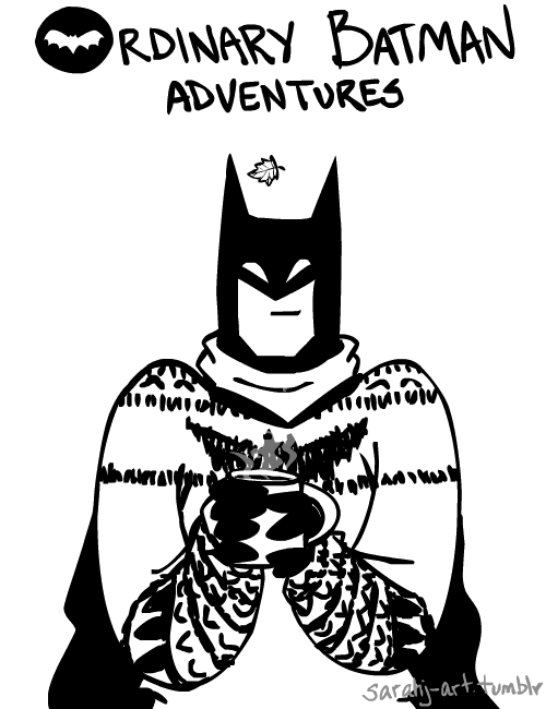 Gets cozy in his dead dad’s sweater. | 24 Things Batman Does When He's Not Fighting Crime