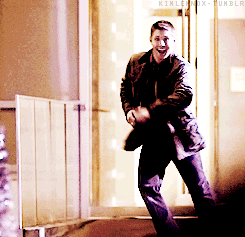 [gif] 4x10 The Curious Case of Dean Winchester...Dean doing the Newsies jump and heel click