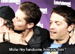 (gif Jensen loves kisses
