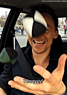 (gifset Because Thomas William Hiddleston is in fact a five-year-old stuck in a 32-year-old body.