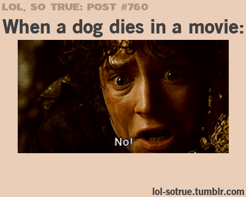 Haha dont judge :p its a very sad moment . Dogs arent supposed to die in movies