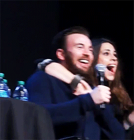 Hayley Atwell and Chris Evans