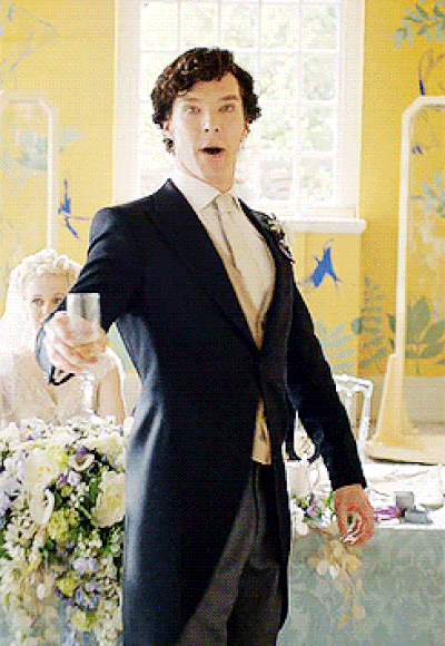 He supports your love of champagne. | 31 Reasons We're Addicted To Benedict Cumberbatch