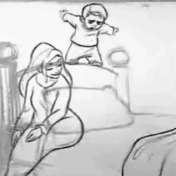 How he swooped in out of nowhere; Young Jim and Sarah Pencil Test from Treasure Planet