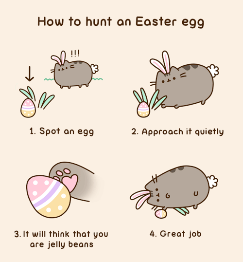 How to hunt an Easter egg [animated] | Pusheen the Cat ~ Easter 2016