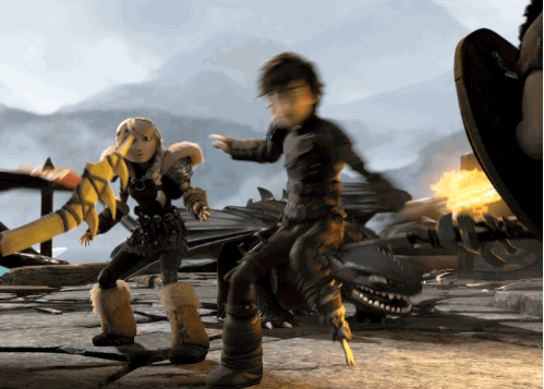 how to train your dragon 2 - Hiccup defending Astrid and Toothless