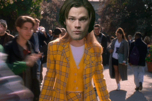 I don't even.  I can't. SPN has taken over a Clueless gif. I literally had to cover my mouth from laughing out loud all crazy like. This is hilarious in so many ways.
