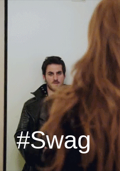 I love how Hook walks around after everything with Emma is better