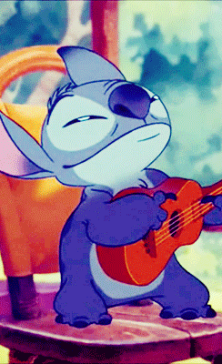 I LOVE Stitch! : He's so amazing at playing the guitar:
