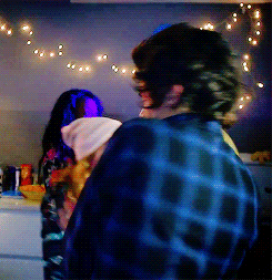 I was waiting for this GIF :D ....., it looks like he was holding a baby in the stile before you tap in it for the gif