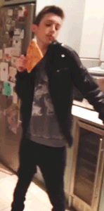 If you don't have #TroyeSivan dancing with pizza, then you're doing it wrong.