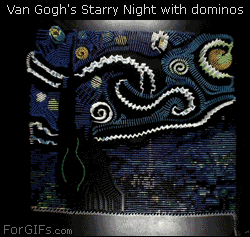I'm impressed: Starry Night with dominos