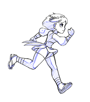 #IndivisibleRPG is an RPG / platformer, so naturally Ajna will be doing a lot of this in the game!