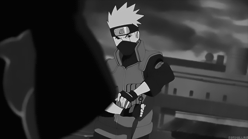 Kakashi in Naruto Shippuden opening 6. WHY MUST YOU BE SO AWESOME???? Kakashi is so awesome, it almost hurts....