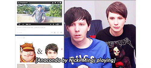 LOOK AT THE DIFFERENT REACTIONS BETWEEN DAN AND PHIL