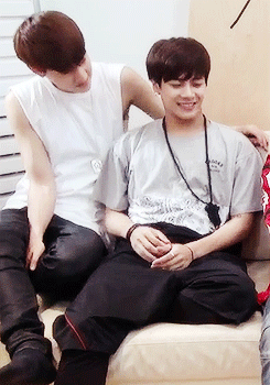 Mark and Jackson cuddling.. jealous of Jackson yet again! And Mark for that matter...