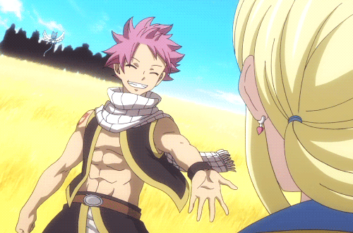 NaLu.... (Does anyone notice that happy is not moving in the background