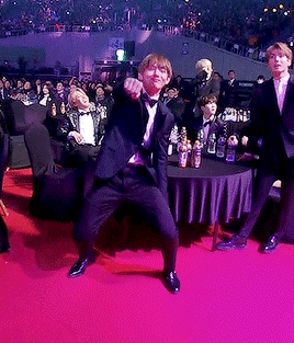 Never change, Taehyung. Live and love life always, like you do now. And look at his best friend cracking up at him in the background. LOVE IT.