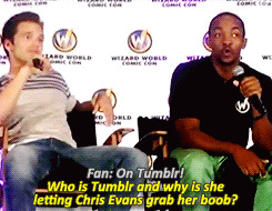on your left boob. Sebastian knows what Tumblr is and poor Anthony is behind the info, LOL.