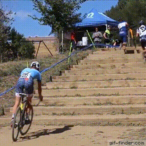 Overcoming stairs on a bike level master