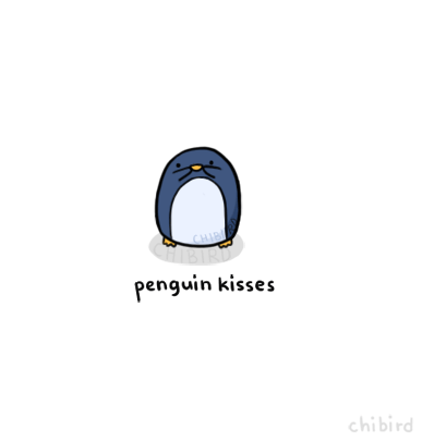 penguin kisses {Gif}