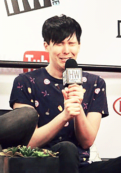 Phil talking about how he had his first kiss by asking the girl to teach him.