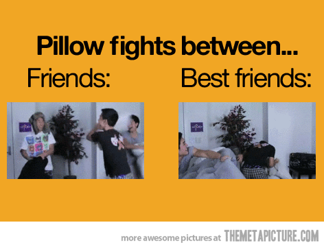 Pillow Fights: Friends vs. Best Friends