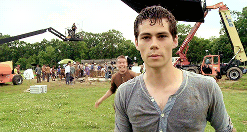 Pin for Later: 18 Times You Wanted to Run Away With the A-Maze-ing Dylan O'Brien When He's Willing to Give a Surprise Piggyback Ride Will Poulter could have crippled him.