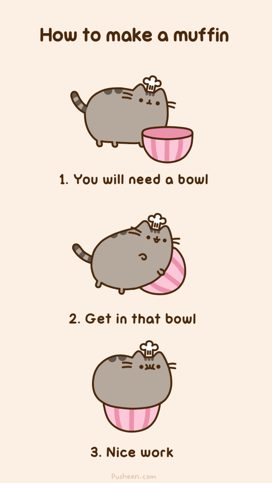 Pusheen the cat - how to make a muffin