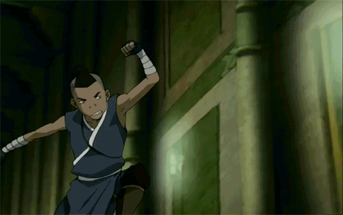 Sokka (gif this is me trying to attack my little sister who is 20x stronger than me.