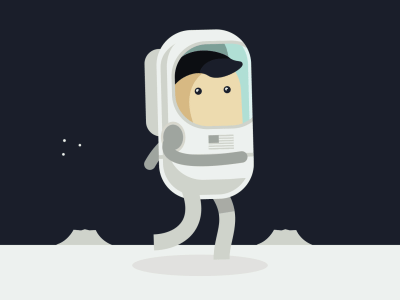 Space man walk #animation #gif