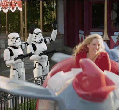 *Stormtroopers at Disneyland. This is the funniest thing I have ever seen. Lol no matter where I am if I think of this I laugh right away for minutes at a time lol